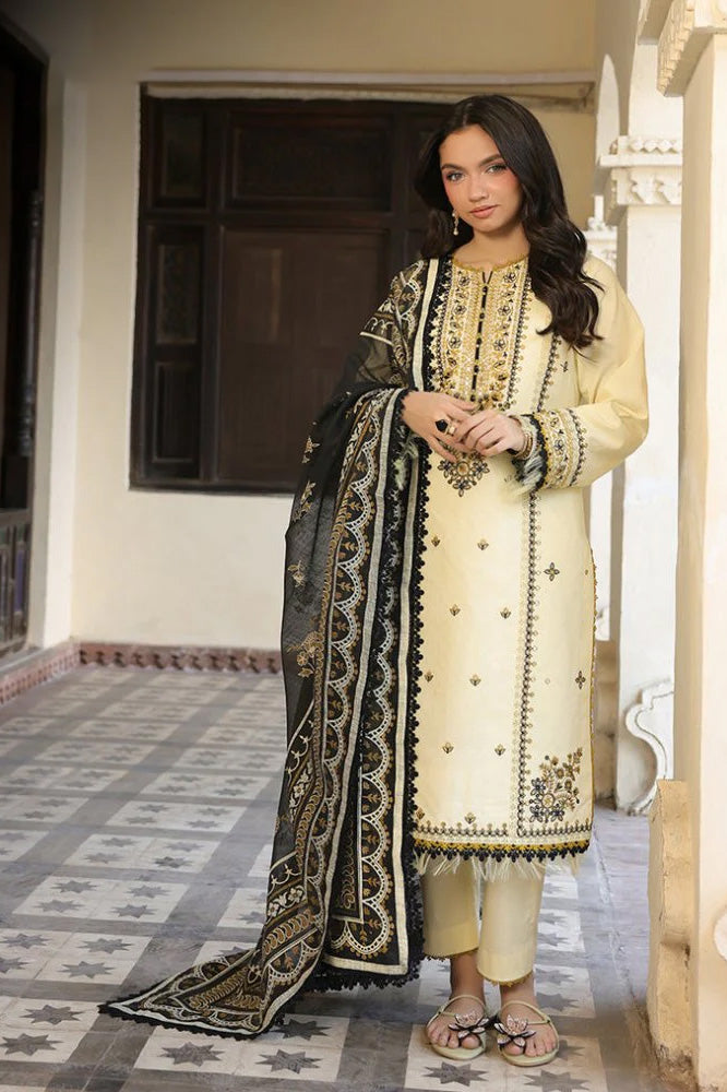 3PC EMBROIDERED LAWN SUIT - SR-695