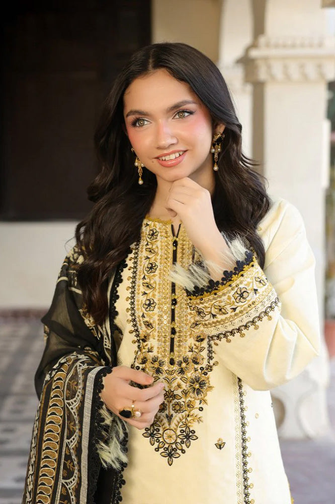 3PC EMBROIDERED LAWN SUIT - SR-695