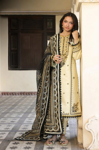 3PC EMBROIDERED LAWN SUIT - SR-695