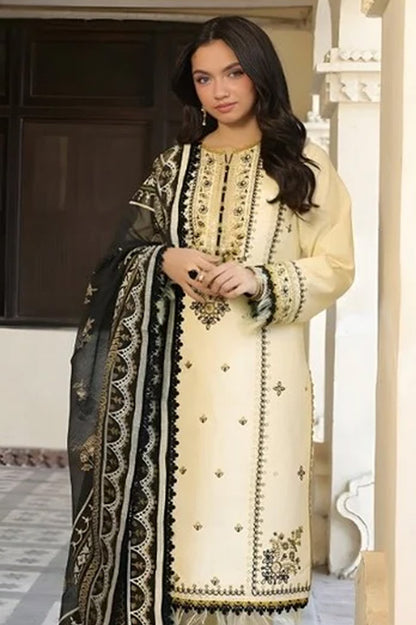 3PC EMBROIDERED LAWN SUIT - SR-695