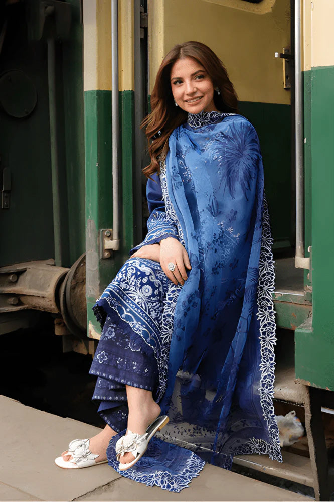 3PC EMBROIDERED LAWN SUIT - SR-665
