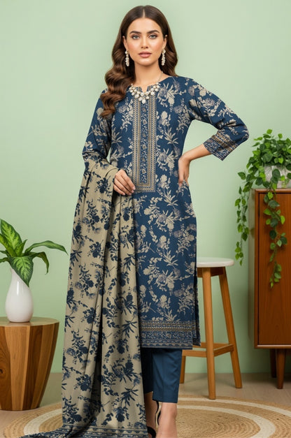 3PC PRINTED LAWN SUIT SR-137