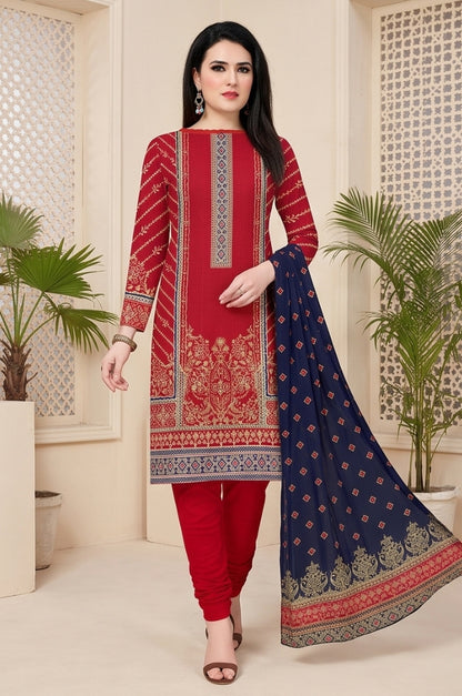 3PC PRINTED LAWN SUIT SR-135
