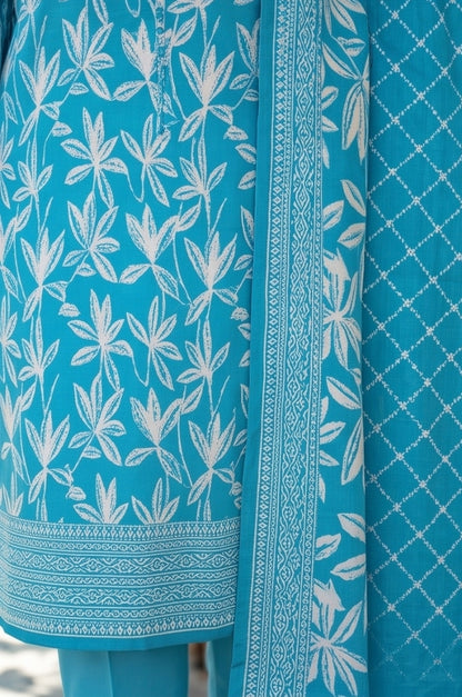 3PC PRINTED LAWN SUIT SR-111