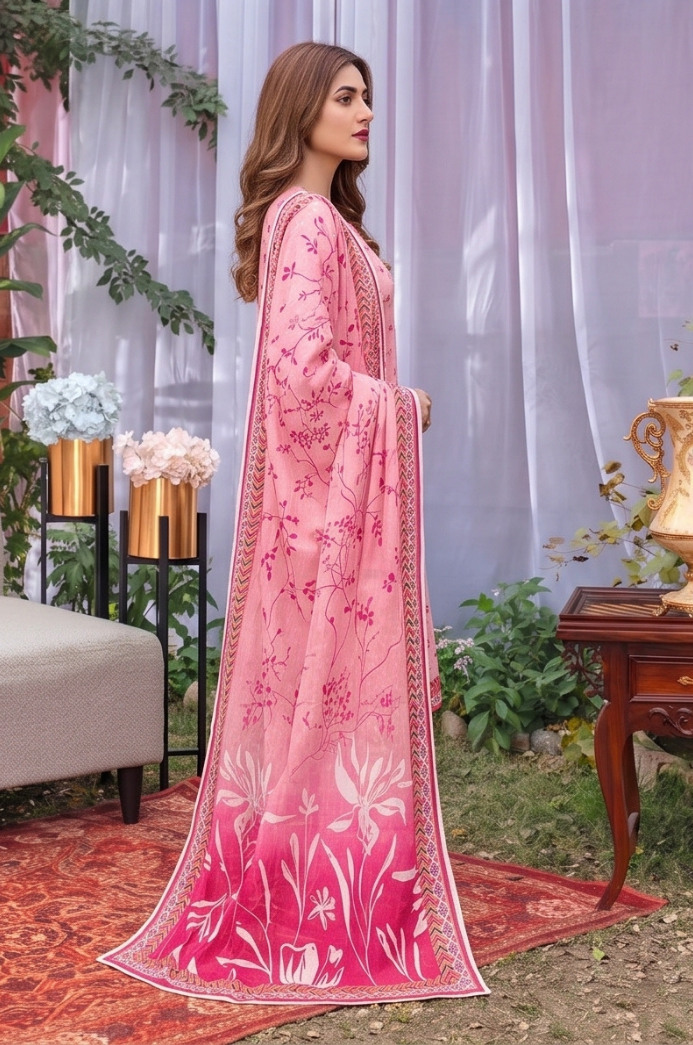 3PC PRINTED LAWN SUIT SR-125