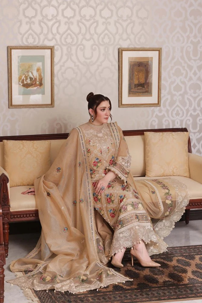 3PC EMBROIDERED LAWN SUIT - SR-766