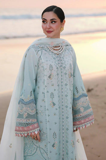 3PC EMBROIDERED LAWN SUIT - SR-730