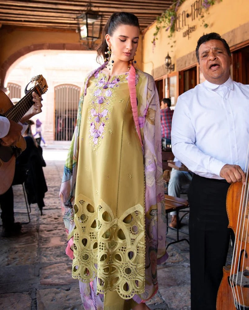 3PC EMBROIDERED LAWN SUIT - SR-739