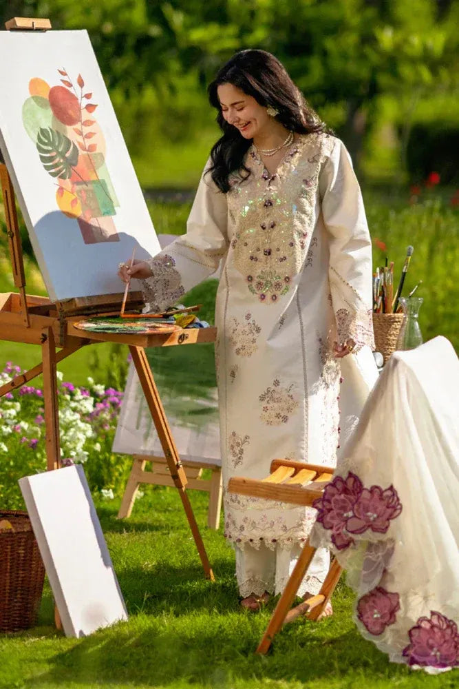 3PC LAWN EMBROIDED SUIT SR - 748