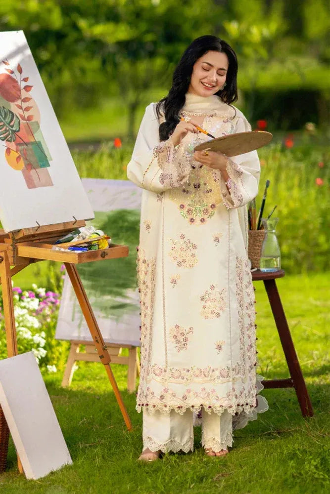 3PC LAWN EMBROIDED SUIT SR - 748