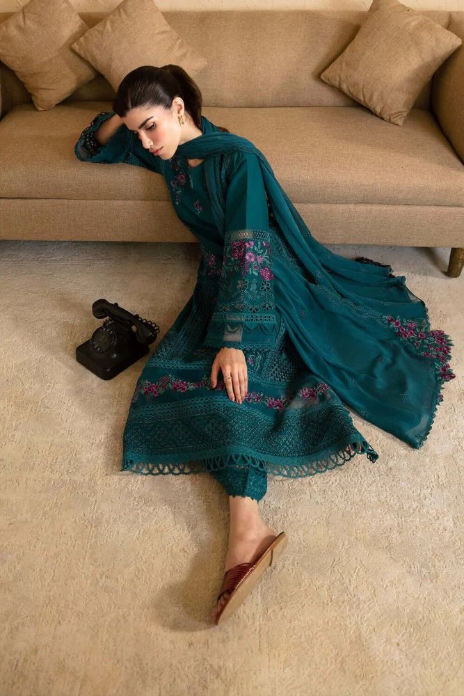3PC LAWN EMBROIDERED SUIT SR - 656