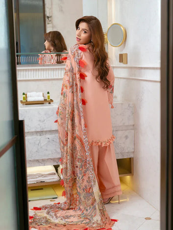 3PC EMBROIDERED LAWN SUIT - SR-727