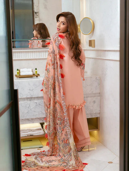 3PC EMBROIDERED LAWN SUIT - SR-727