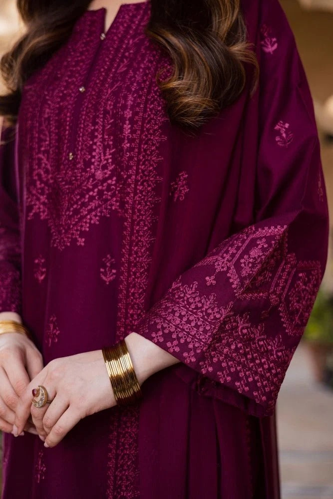 3PC EMBROIDERED LAWN SUIT - SR-758