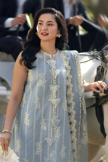 3PC EMBROIDED LAWN SUIT SR - 743