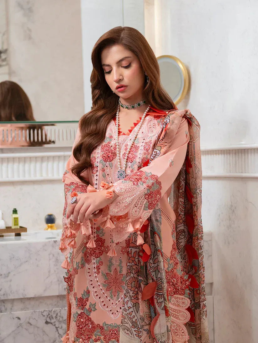 3PC EMBROIDERED LAWN SUIT - SR-727