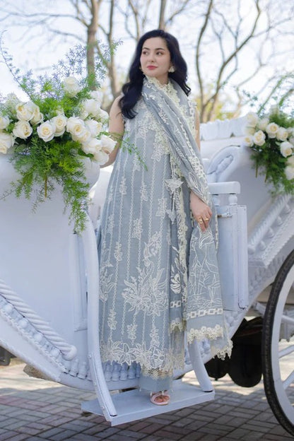 3PC EMBROIDED LAWN SUIT SR - 743