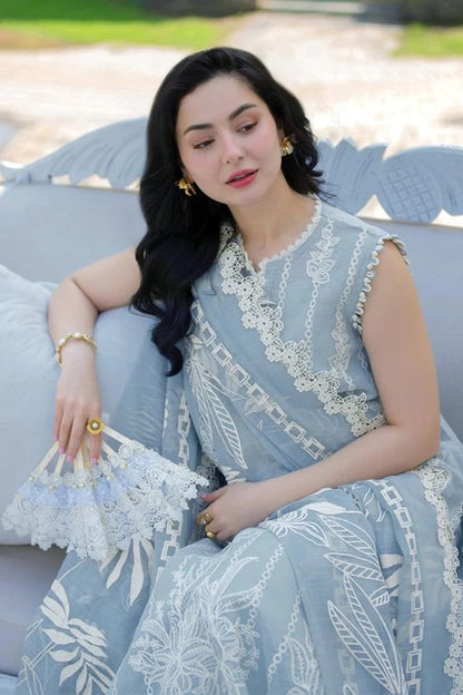 3PC EMBROIDED LAWN SUIT SR - 743